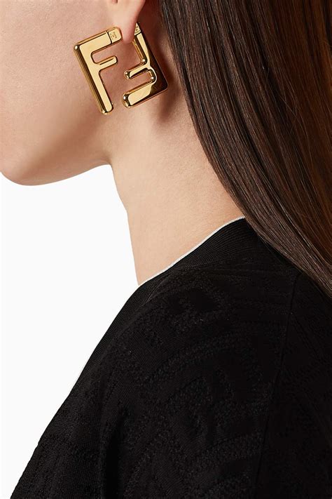 fendi gold earring|fendi earrings price.